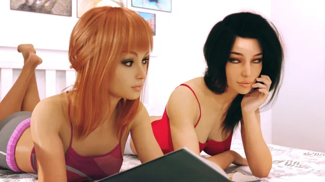 Intertwined visual novel scene render from Episode 4