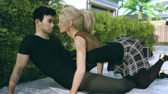 Intertwined visual novel scene render from Episode 5